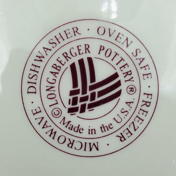 Longaberger Woven Traditions Red Star Shaped Bowl Paprika Casserole Serving Dish - Picture 7 of 7